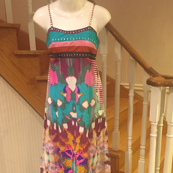 ⬇️PriceDrop⬇️💕HOST POST💕🛍2 for $35🛍Slip on Multicoloured summer maxi dress - Picture 1 of 6